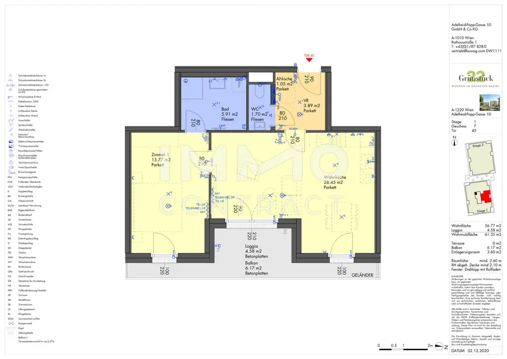Naturnahes Wohnen in Ruhelage! 2 - Zimmerwohnung mit Balkon und Loggia.