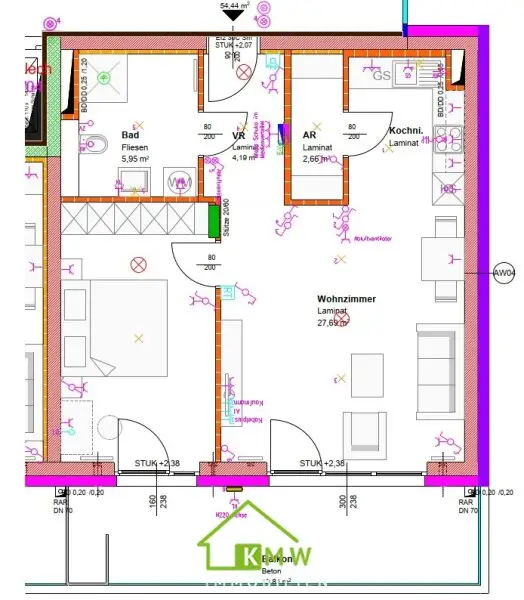Erstbezug - Lichtdurchflutete 2 Zimmer Neubauwohnung mit Fernblick, Balkon & Tiefgaragenplatz