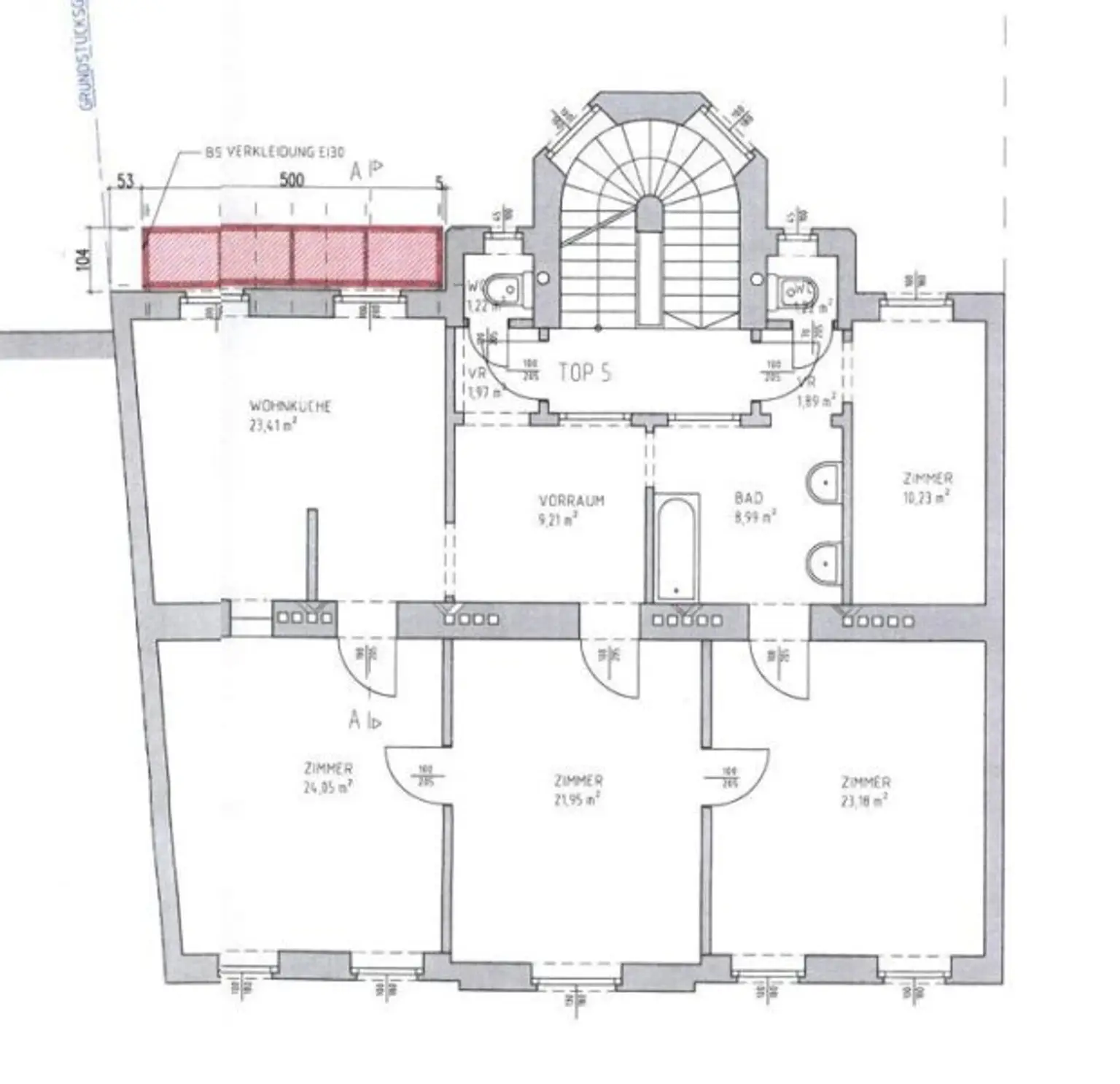 Helle Wohnung mit Balkon auf ganzer Etage zzgl. Rohdachboden, Nähe Einsiedlerpark