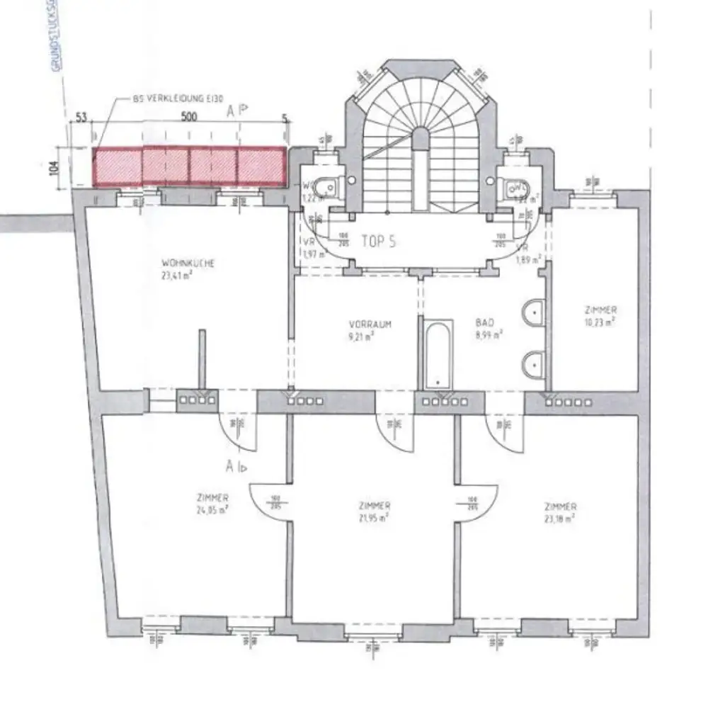Helle Wohnung mit Balkon auf ganzer Etage zzgl. Rohdachboden, Nähe Einsiedlerpark