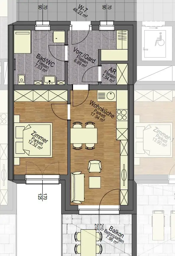 Eigentumswohnung mit Terrasse in Bad Gams, Nähe Badesee, Top 7