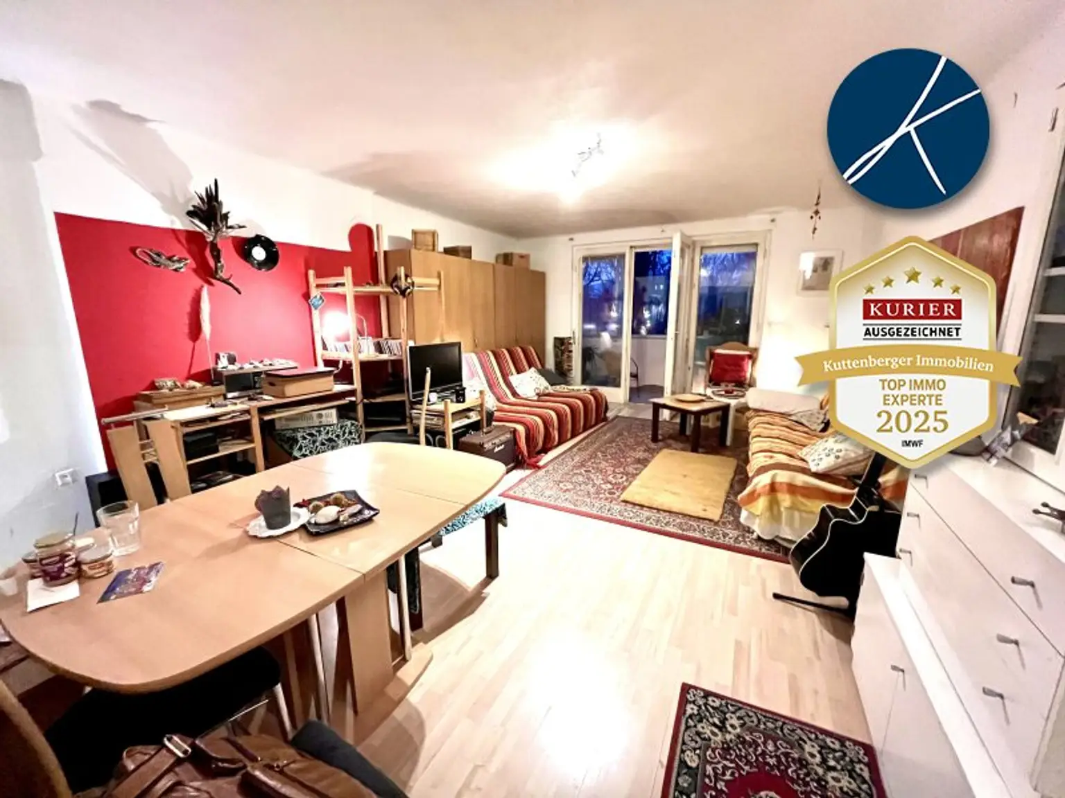 Nahe Casino Baden! vermietete (bis 31.10.26) Dachgeschoßwohnung in Top-Lage: 1 Zimmer, Loggia & Grünblick zum Kurpark Baden, Niederösterreich für nur 149.999,00 €!
