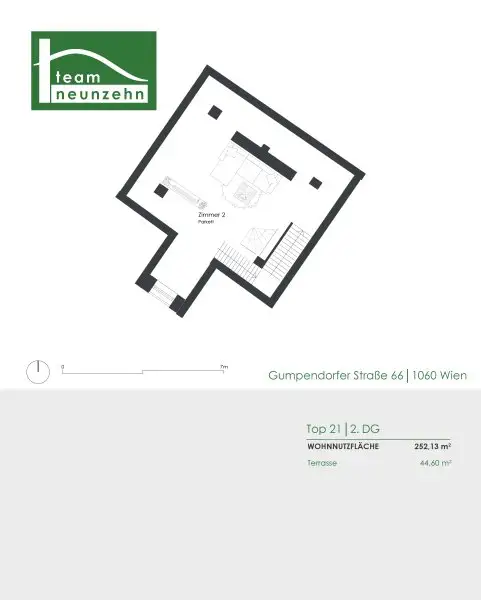 Exklusive 4-Zimmer-Dachgeschoss Maisonette Wohnung mit Terrasse und Aufzug direkt ins Penthouse — 1060 Wien!