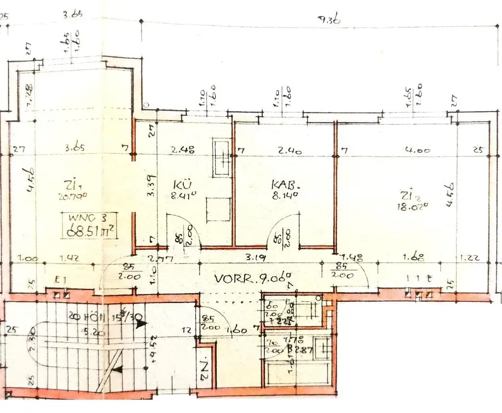 Drei-Zimmer-Wohnung nahe Grinzinger Allee