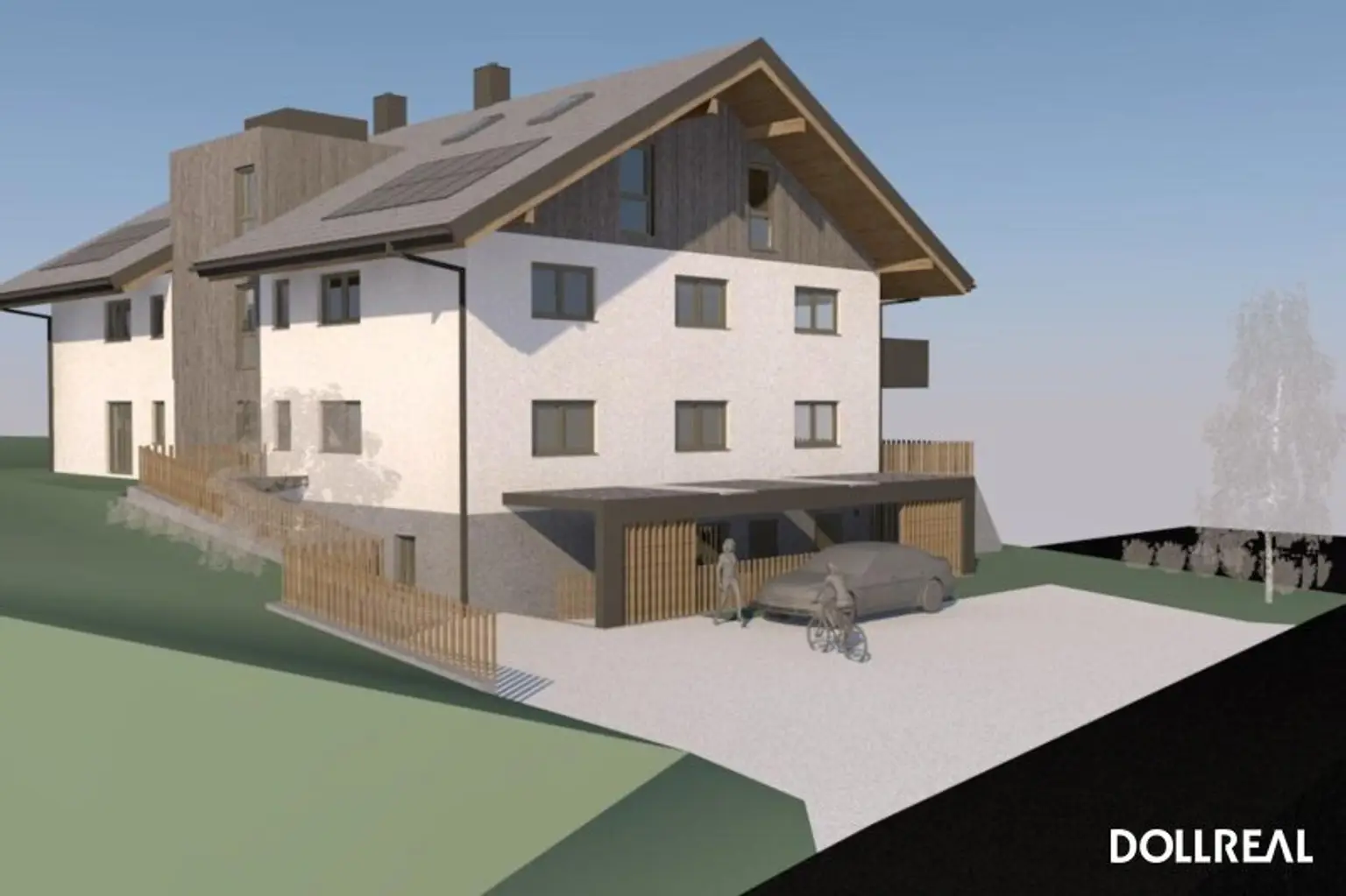 Projektansicht NO, Zufahrtsbereich