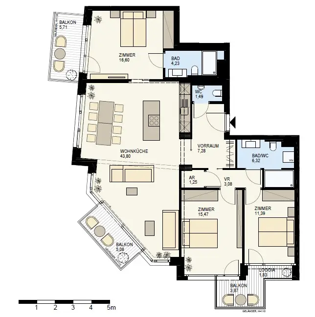4 ZIMMER BALKONWOHNUNG NÄHE INNENSTADT