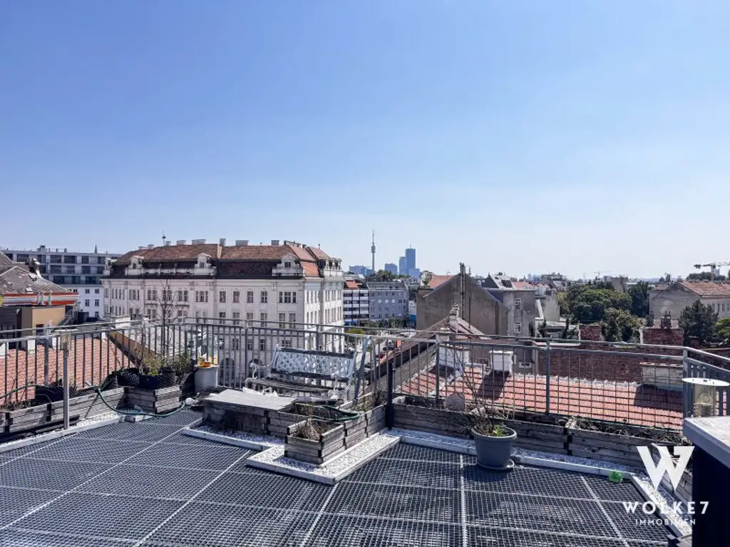 Dachterrassenwohnung mit 360° Panorama | 63m² Dachterasse | Am Spitz