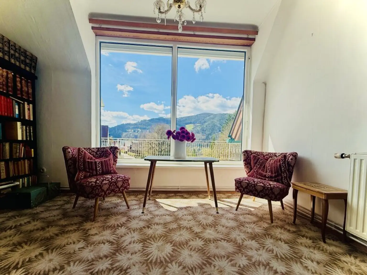 Panoramafenster zur Terrasse im 1. OG