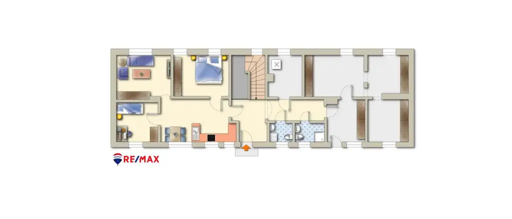 Sanierungsbedürftiges Mehrfamilienhaus mit großem Grundstück und hoher Bebauungsdichte