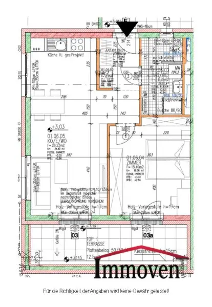 Schöne 2-Zimmerwohnung mit Terrasse!