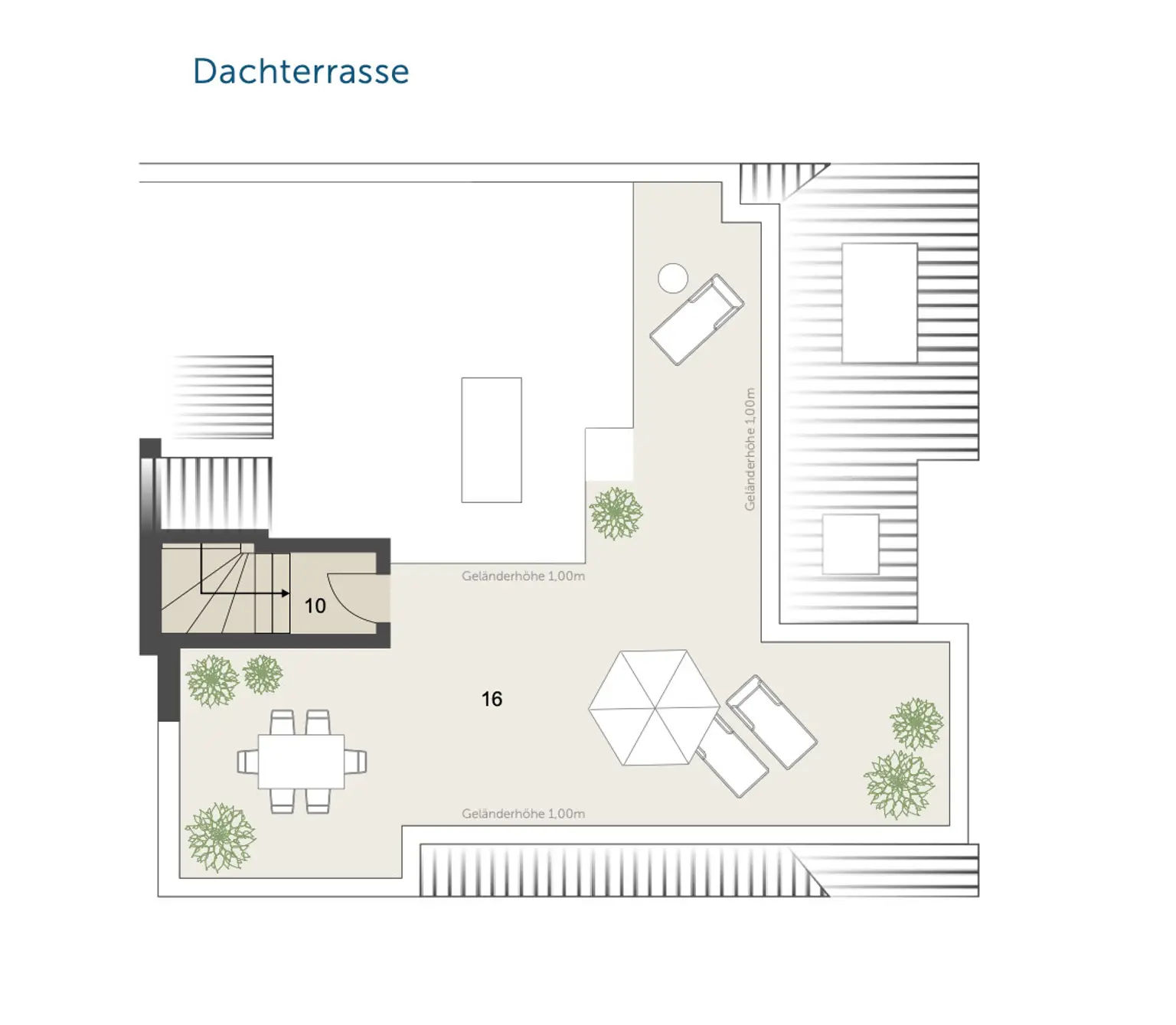 DG-Wohnung mit atemberaubender Dachterrasse in absoluter Grünruhelage