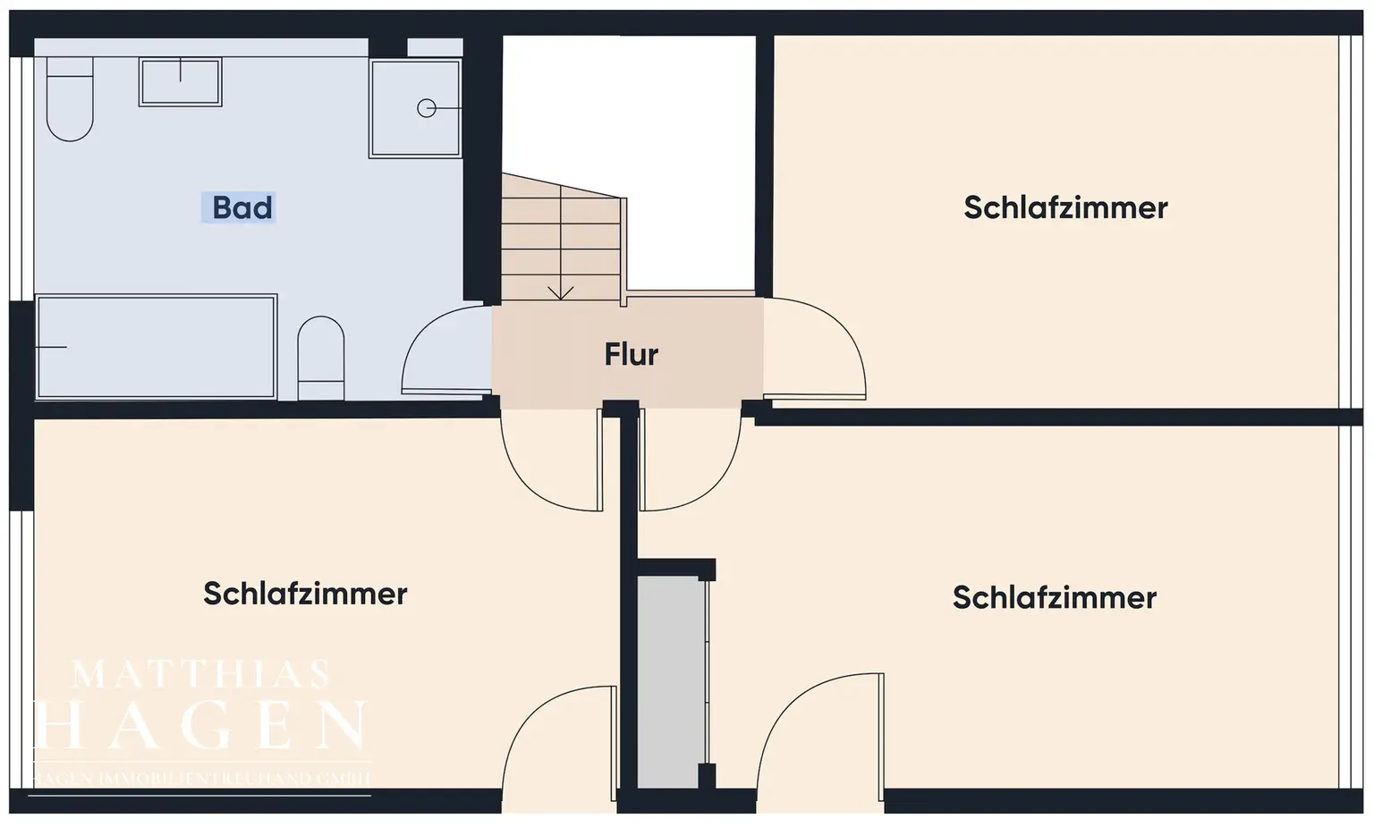 Grundriss Obergeschoß ohne Maßstab