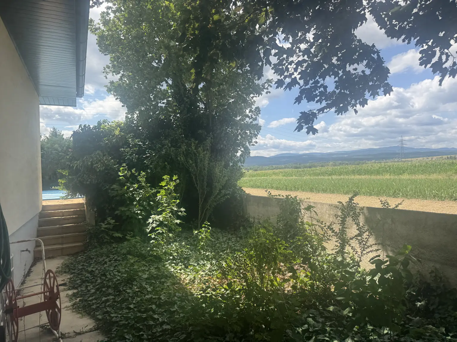 angrenzend ein unverbaubares Feld