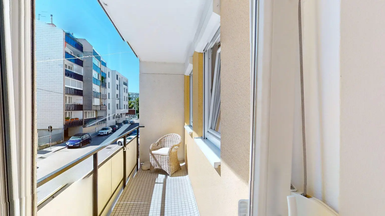Pichelwangergasse, Sackgasse, Grünblick im Zentrum von Floridsdorf