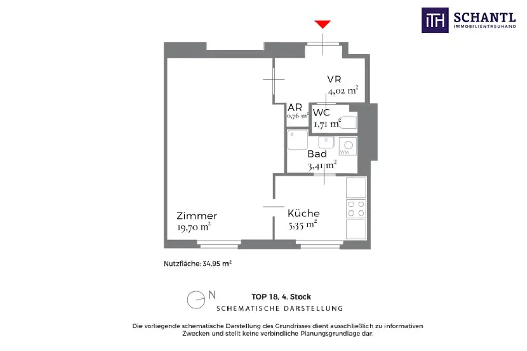 Grundriss Top 18, Schematische Darstellung