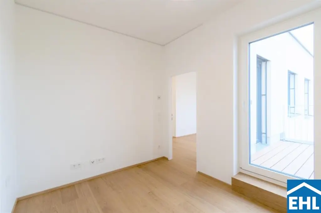 Wunderschöne 3- Zimmer Wohnung mit Terrasse direkt an den Donau- Auen!