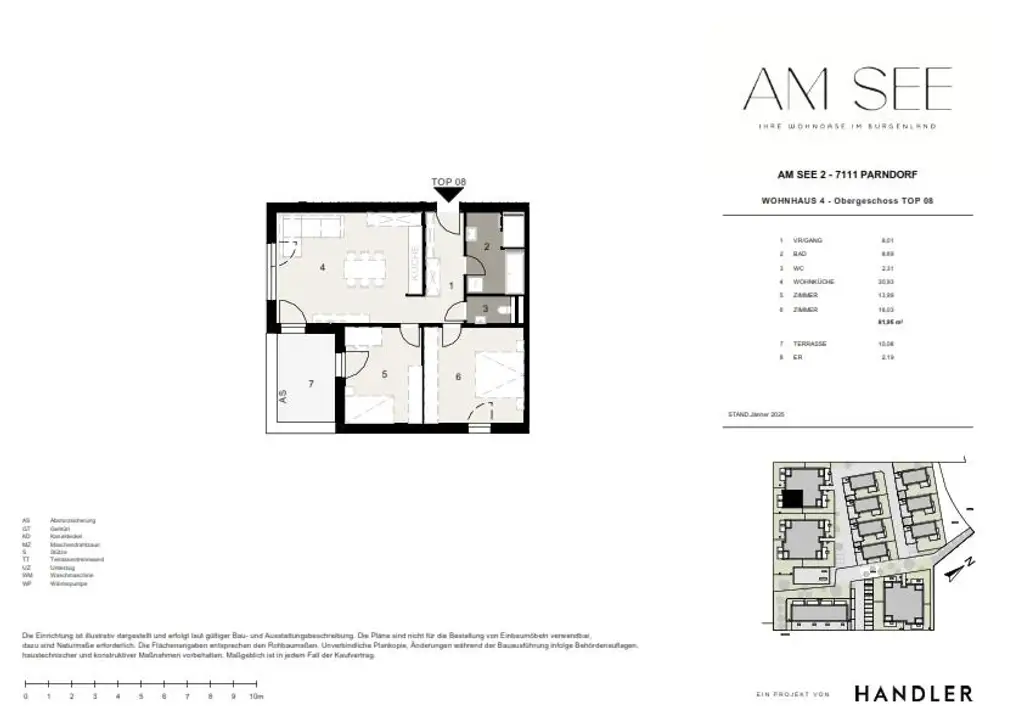 Moderne 3-Zimmer-Wohnung im ersten Stock – Wohnen am See