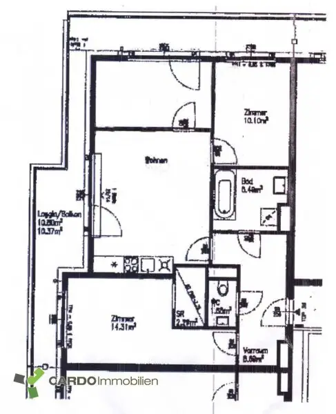 4 Zimmer Wohnung mit Balkon nahe U3
