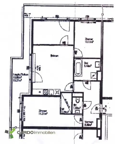 4 Zimmer Wohnung mit Balkon nahe U3