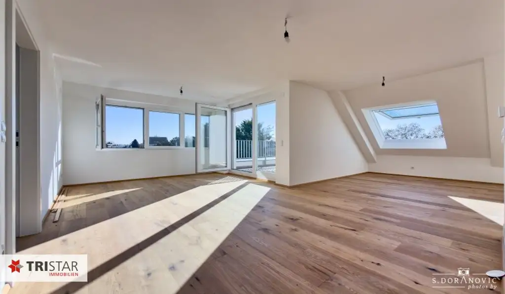 NEU! ++ ERSTBEZUG ++ 3-ZIMMER-DACHGESCHOSSWOHNUNG ++ CA. 85 M² WOHNFLÄCHE + TERRASSE CA. 11 M² ++ TIEFGARAGENPLÄTZE ++ U2 (ASPERNSTRASSE) ++ 1220 WIEN ++