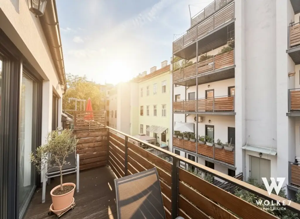 Charmante Maisonette-Wohnung mit Terrasse und Balkon in ruhiger Innenhoflage