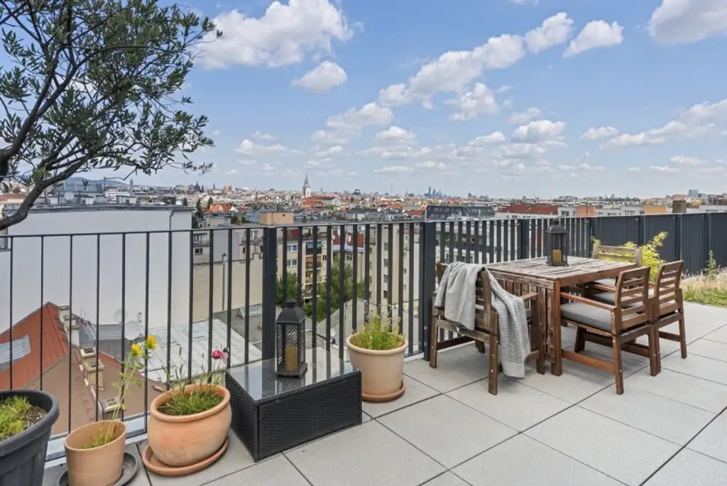 Exklusives Penthouse über den Dächern von Meidling