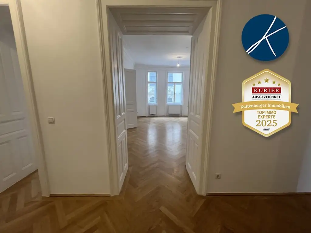 Nähe Stiftskirche (Mariahilfer Straße) U3 : Erstklassiges *Altbau-Juwel mit Balkon*