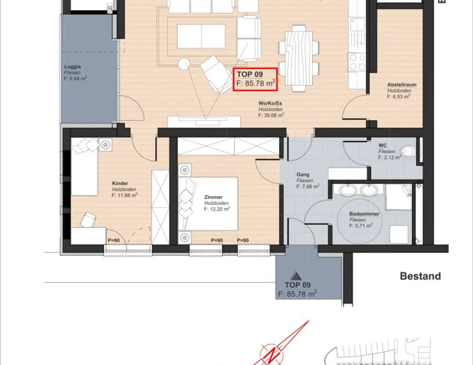 Wohngefühl wie im eigenen Haus - 3-Zimmer-Wohnung mit Privatsphäre und Terrasse