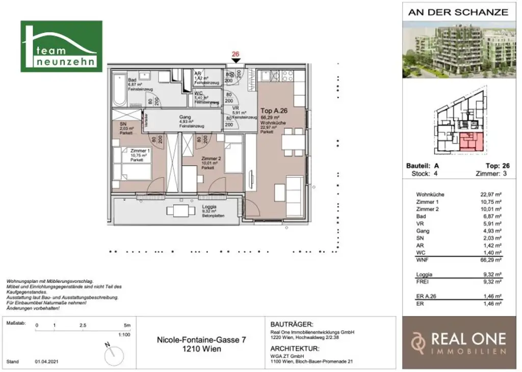 „An der Schanze“ – Exklusives Wohnen im Donaufeld