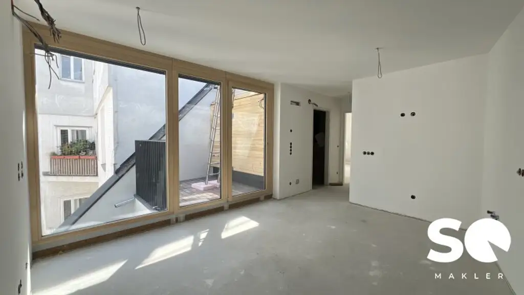 # SQ - EXKLUSIVE DACHGESCHOSSWOHNUNG IN 1030 WIEN - SEIDLGASSE - 2 ZIMMER und TERRASSE - TOP 14