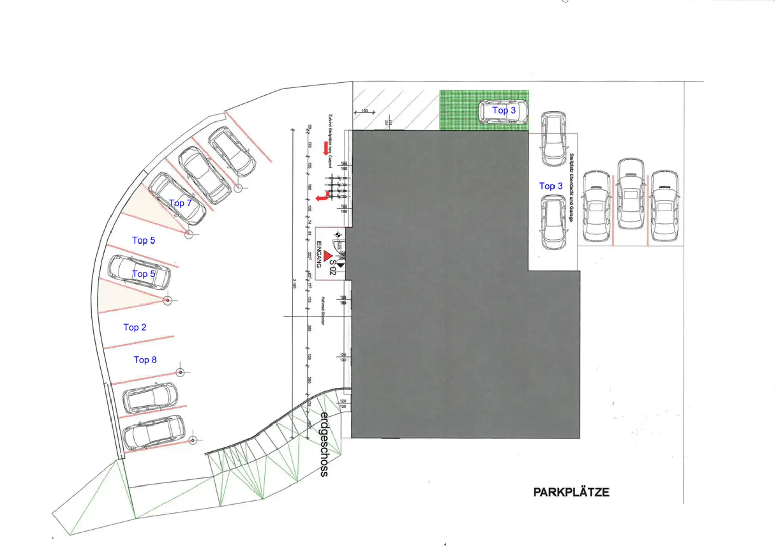 Plan Parkplatz