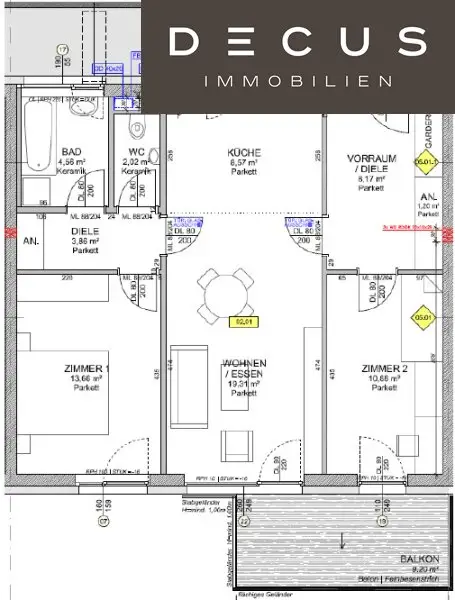 | ULMENHOF | TOLLE 3-ZIMMER-WOHNUNG | BALKON