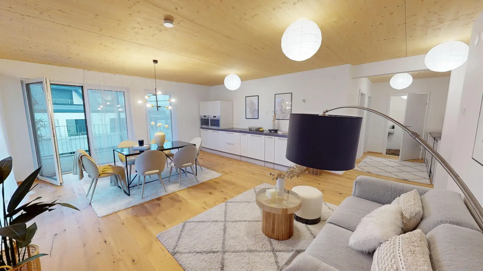 Moderne Wohnungen in Holzbauweise