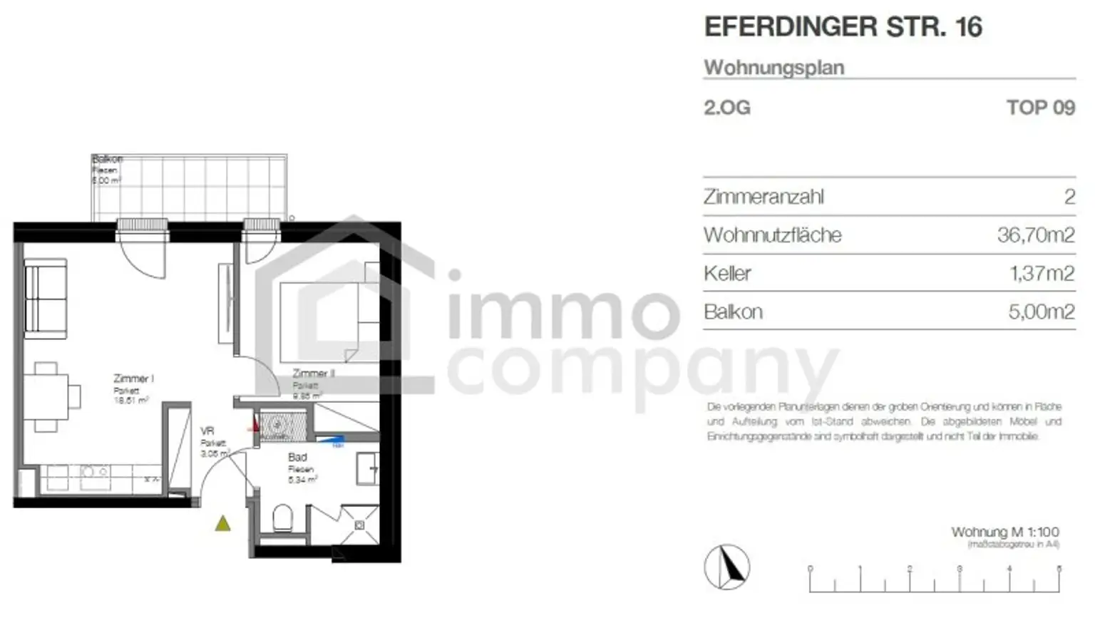 Attraktive Wohnung 37m². In der Gemeinde Wilhering/Linz-Land