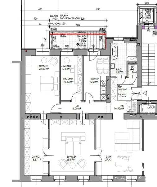 #SQ - ALTBAUCHARME IN TOPLAGE - 5-ZIMMER MIT BALKON NÄHE RATHAUS!