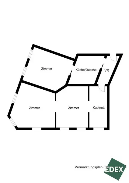 Sanierungsbedürftige 4-Zimmer-Altbauwohnung mit viel Charme