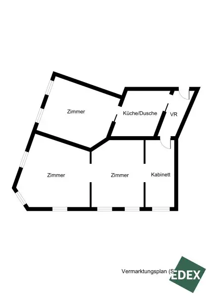 Sanierungsbedürftige 4-Zimmer-Altbauwohnung mit viel Charme