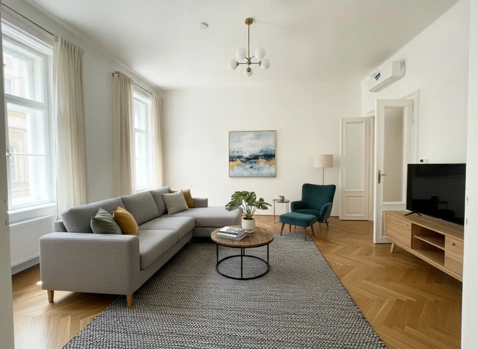 UNBEFRISTET und ERSTBEZUG: Prachtvolle, ruhige und klimatisierte Altbauwohnung in fantastischer Lage / FIRST OCCUPANCY: Quiet, air-conditioned flat in a historic building in a fantastic location