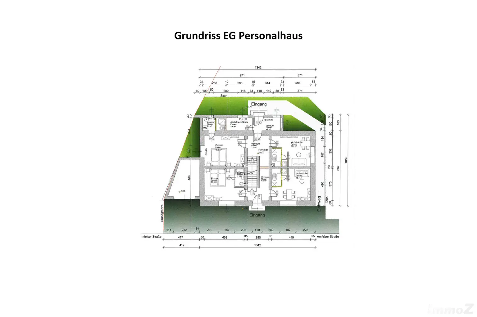 Grundriss EG Personalhaus