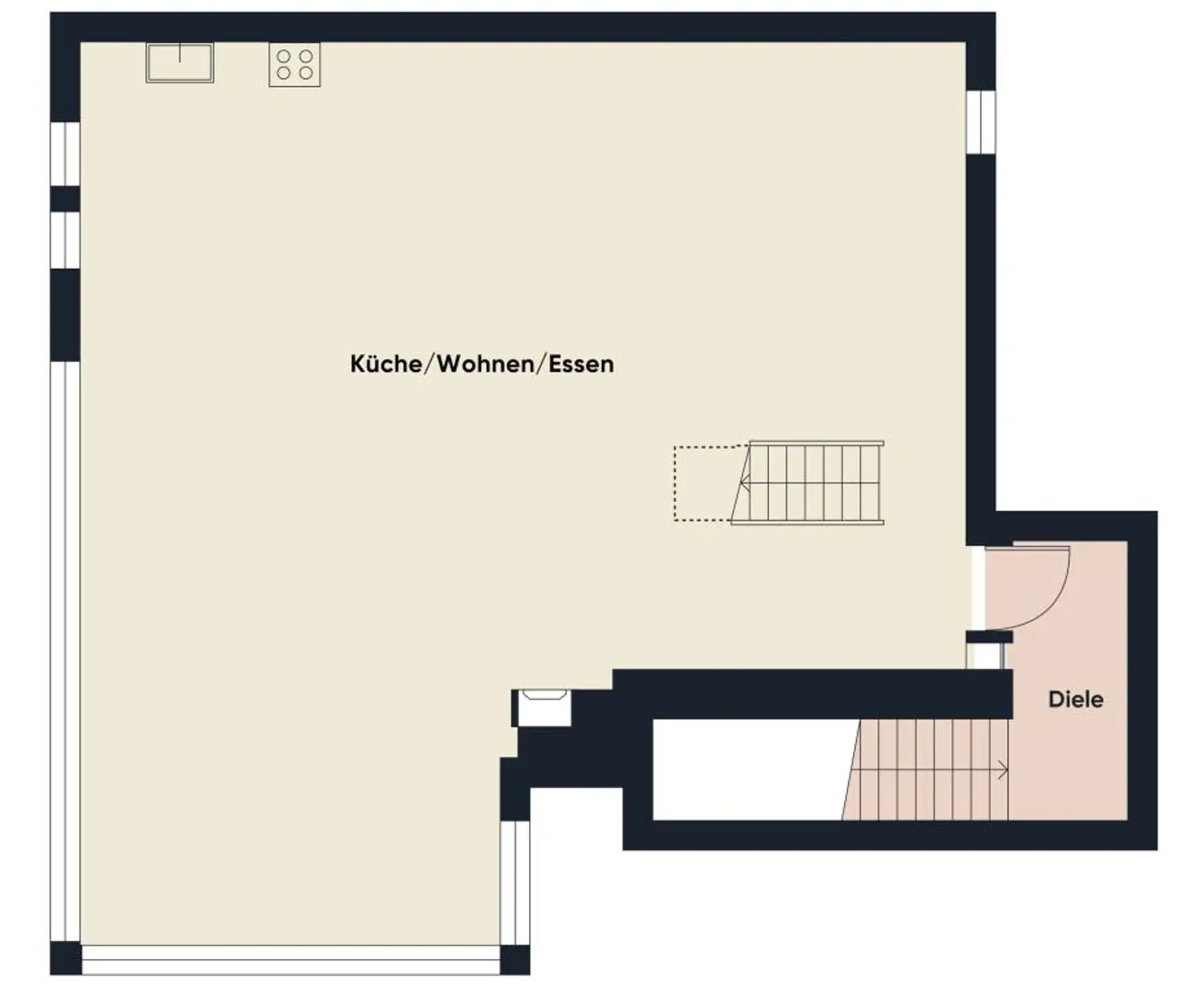 Grundriss ohne Maßstab / 1. O