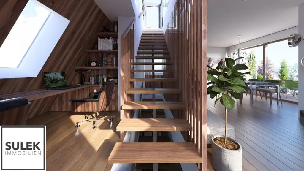 Einzigartige 105 m² große Dachgeschoss Wohnung mit Fernblick // zentrale Lage 1040 // Planstudie DG Ausbau