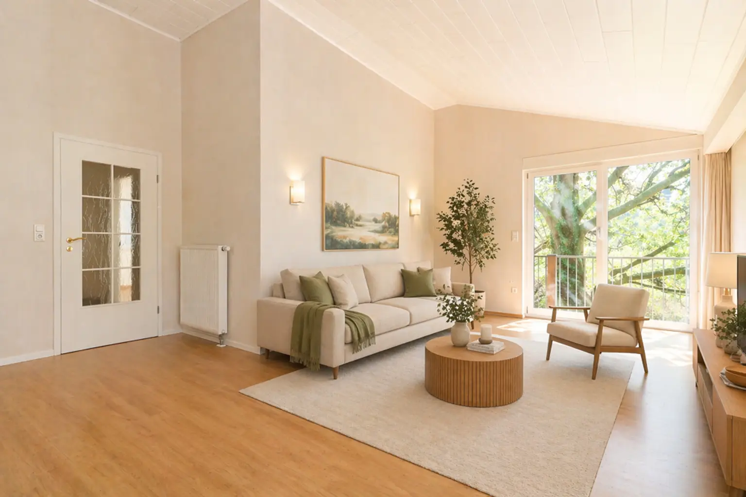 Wohnzimmer KI generiert