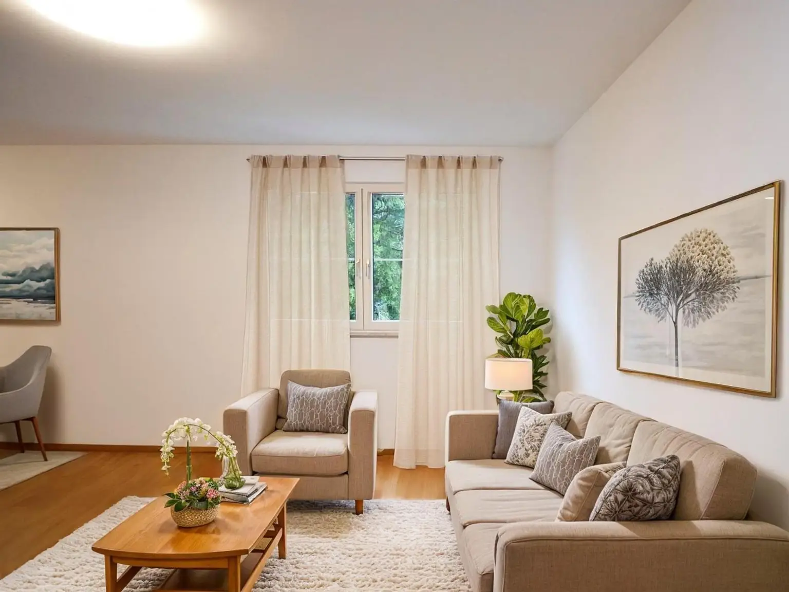 Wohnzimmer (virtuell eingerichtet)