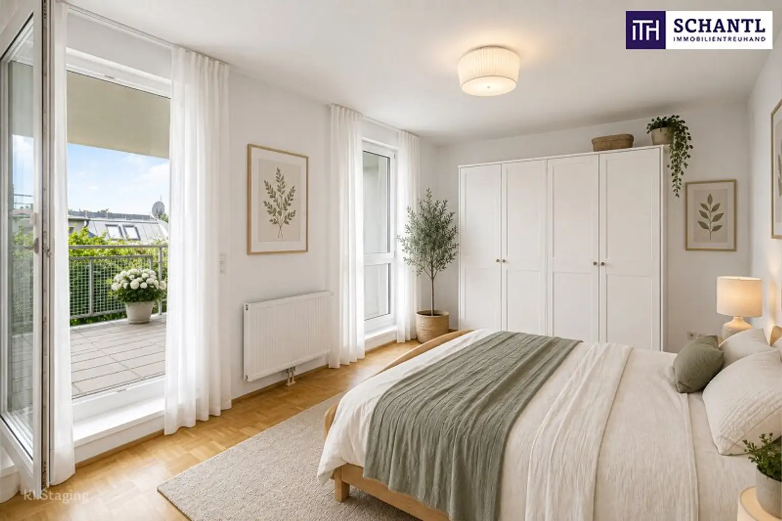 Schlafzimmer, KI Staging