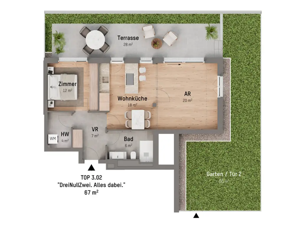 1210, Langenzersdorfer Straße, In Strebersdorf am Fuße des Bisambergs, 2-Zimmer-Eigentumswohnung