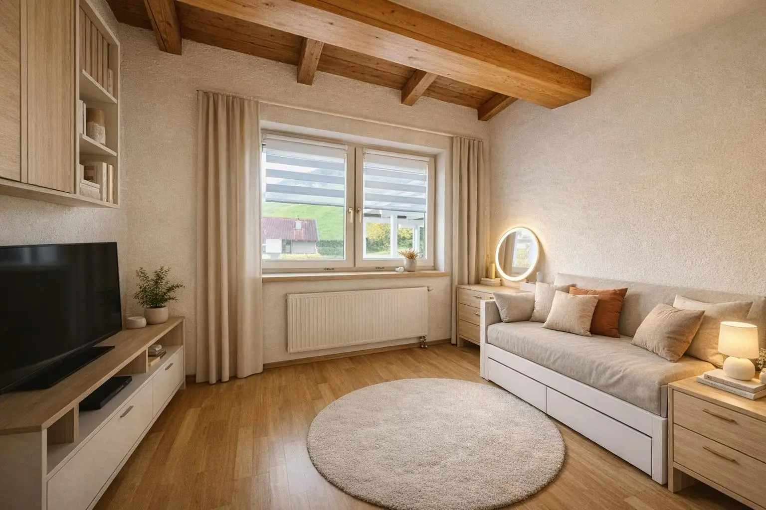 Zimmer m. Schrankraum virtuell gestaltet