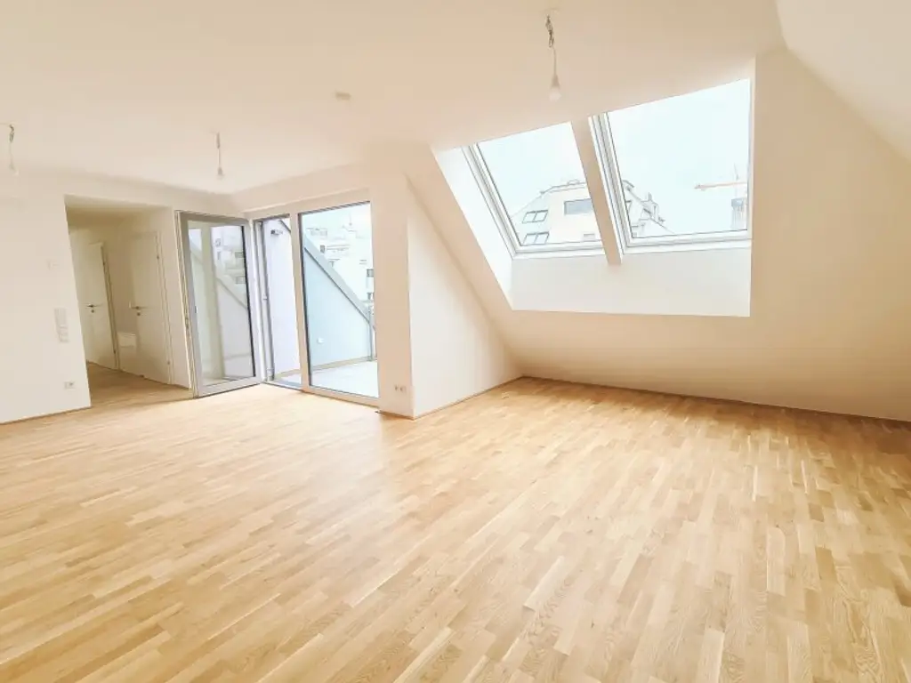 AB SOFORT BEZIEHBAR! Traumhafte Dachgeschosswohnung inkl. sehr großer Terrasse! Tolle Anbindung - U1 Kagranerplatz!