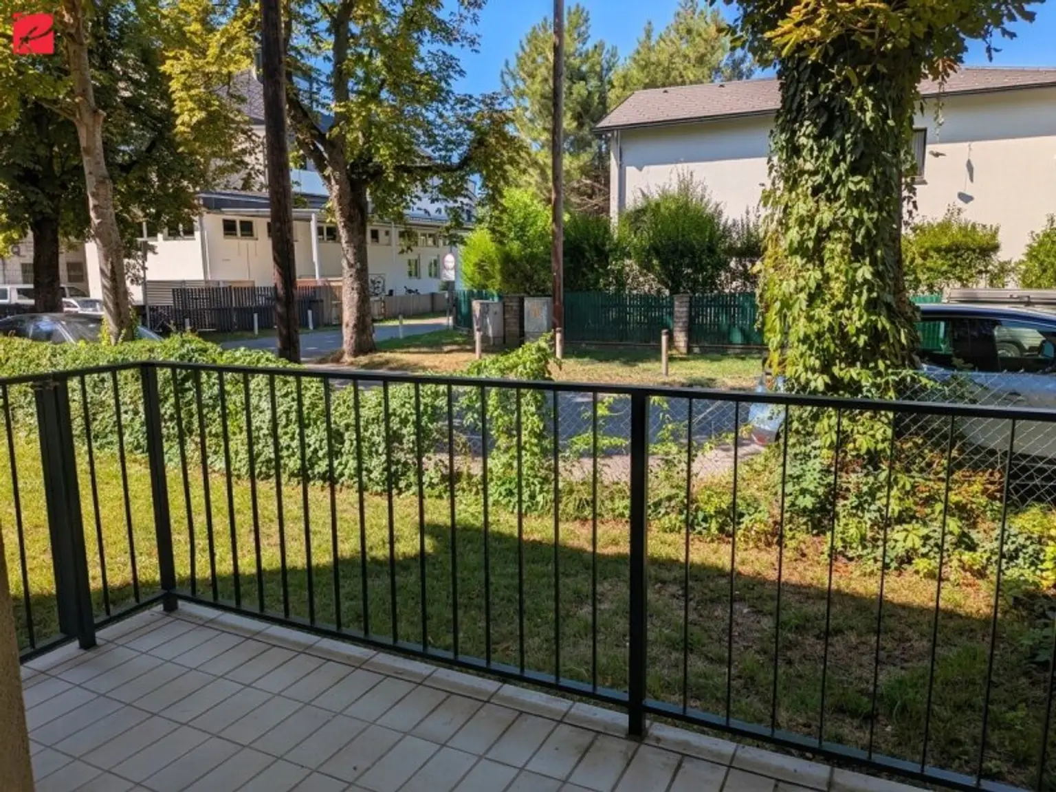Blick zum Balkon