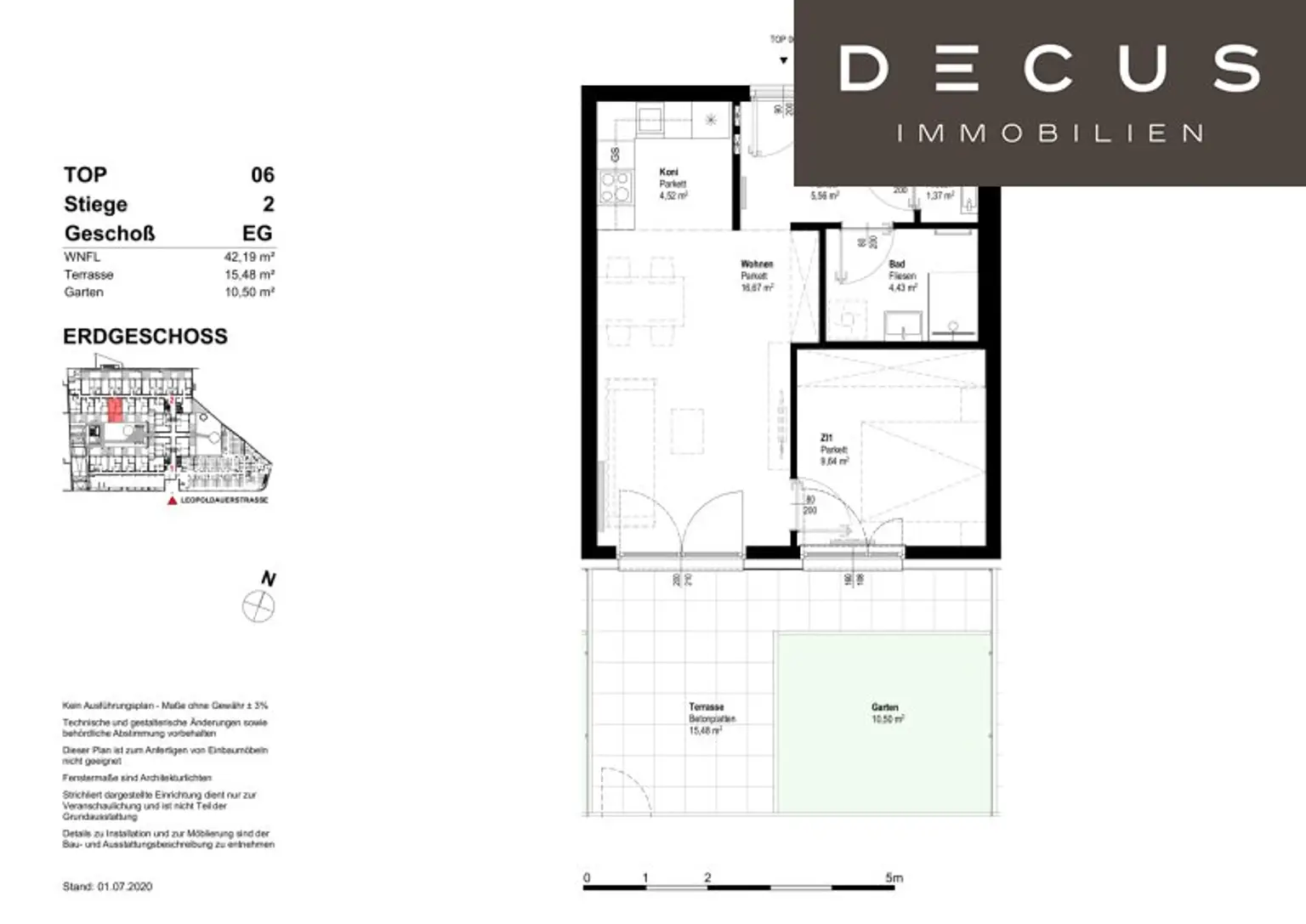| AUSGEZEICHNETE LAGE | NAHE THERESA-TAUSCHER-PARK | RICHTUNG SÜDEN | 2 ZIMMER | GARTENWOHNUNG | ERDGESCHOSS