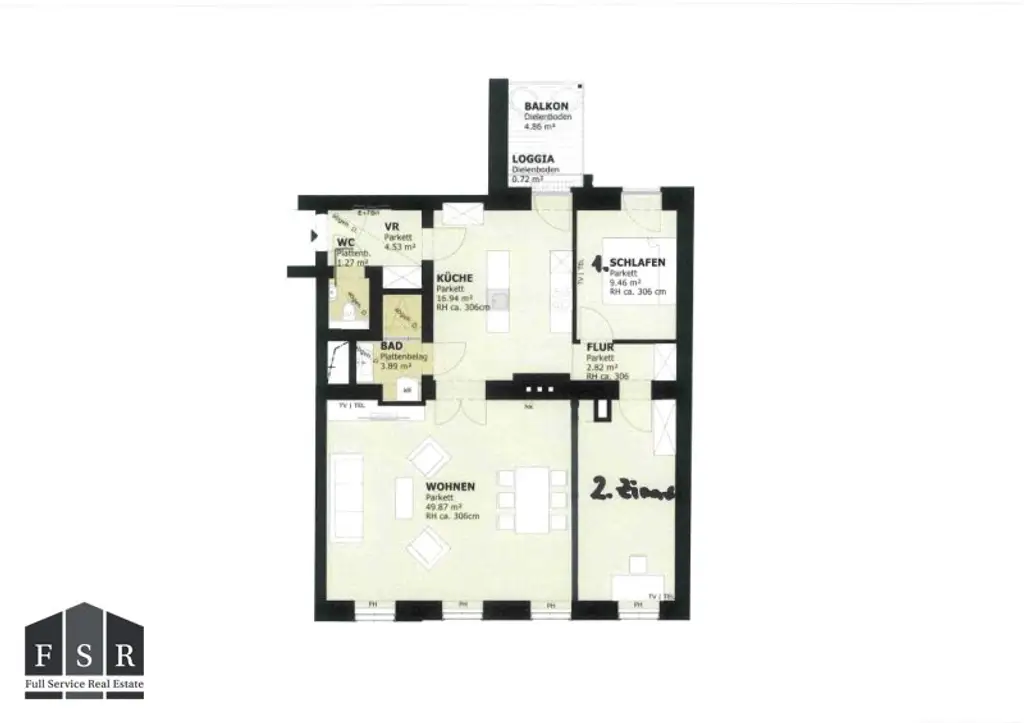 Alles da - Moderne und elegante Altbauwohnung mit Balkon in bester Lage + 1x Garagenplatz und Einbauküche im Preis inkludiert